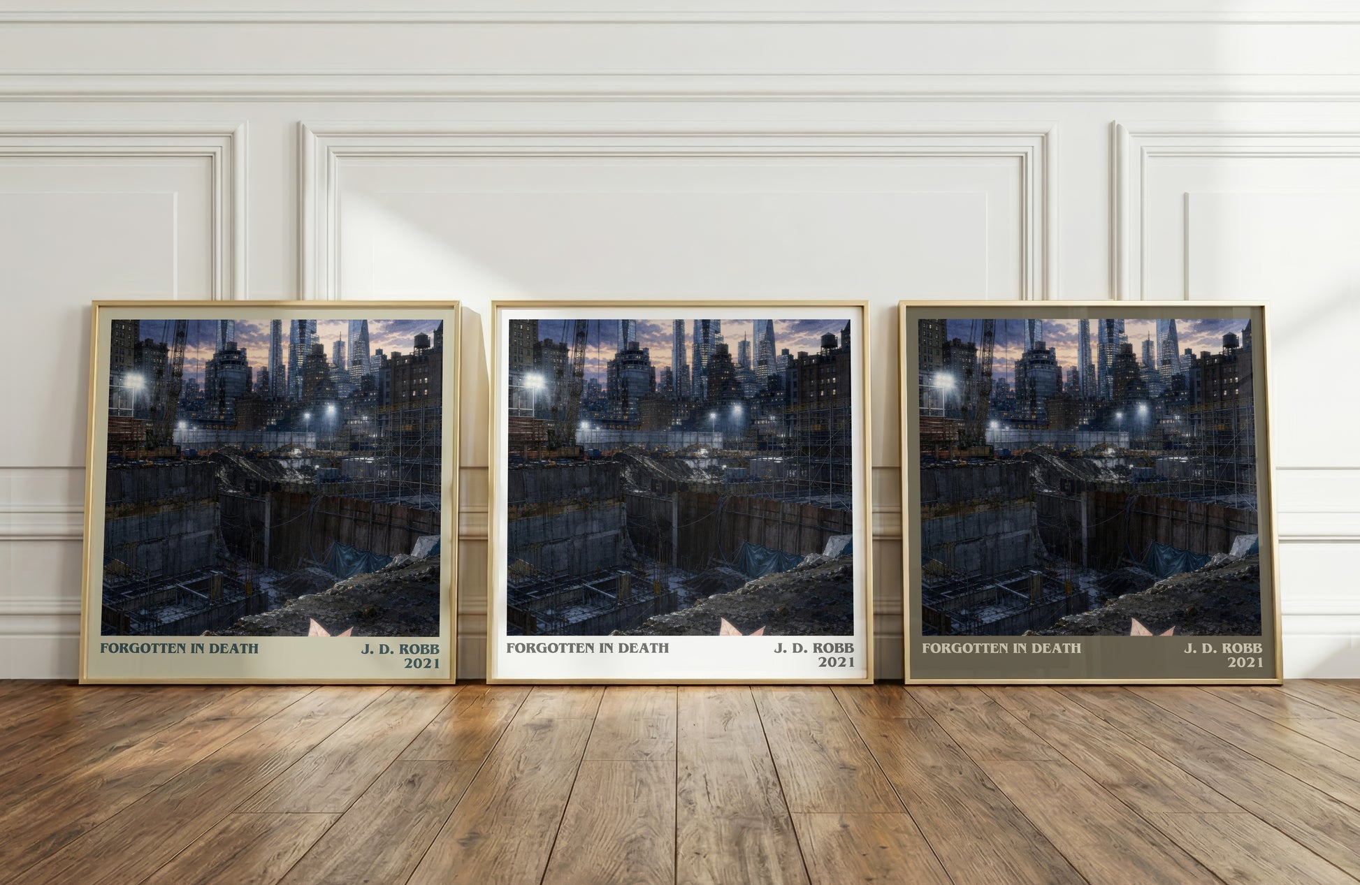 Forgotten In Death literary art print colour and style options – J. D. Robb book art