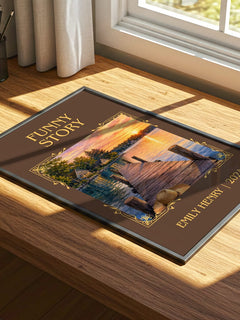 Funny Story Classic Book Art Print by Emily Henry – print on a sunlit desk