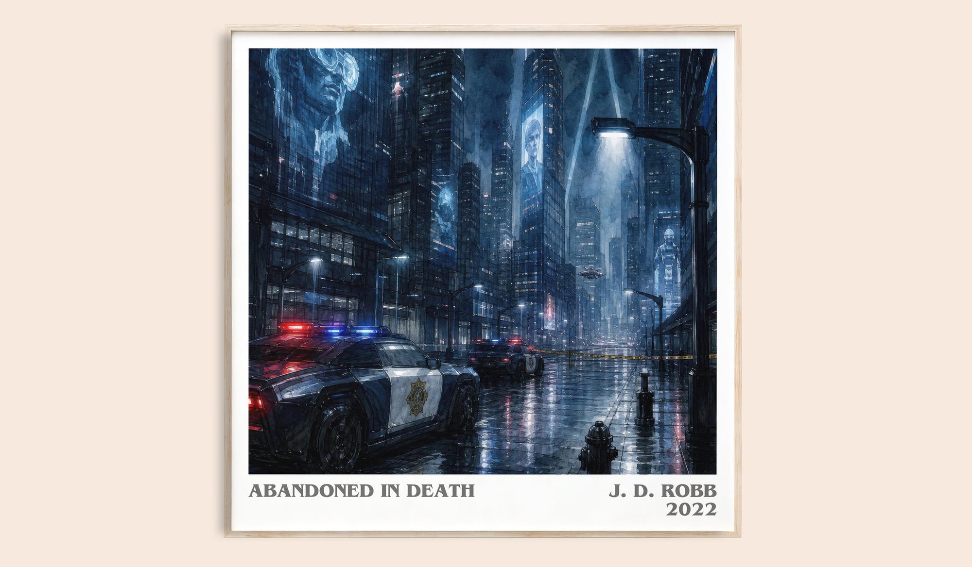 Abandoned In Death literary book poster by J. D. Robb – framed literary art print