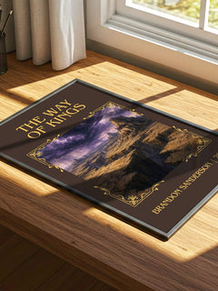 The Way of Kings Classic Book Art Print by Brandon Sanderson – print on a sunlit desk