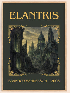Elantris Classic Book Art Print by Brandon Sanderson – book poster