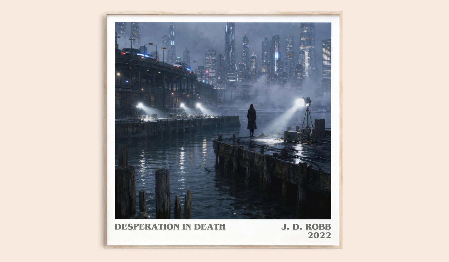 Desperation In Death literary book poster by J. D. Robb – framed literary art print