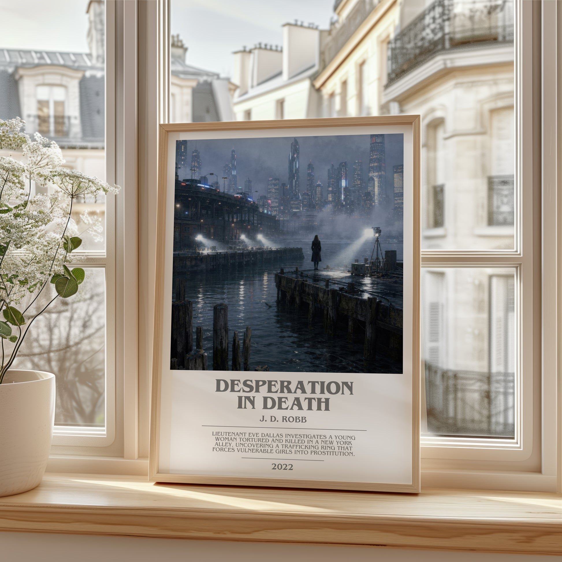 Desperation In Death bookish poster colour and style options – J. D. Robb book art