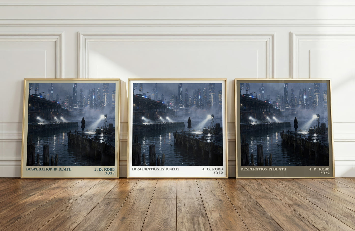 Desperation In Death literary art print colour and style options – J. D. Robb book art