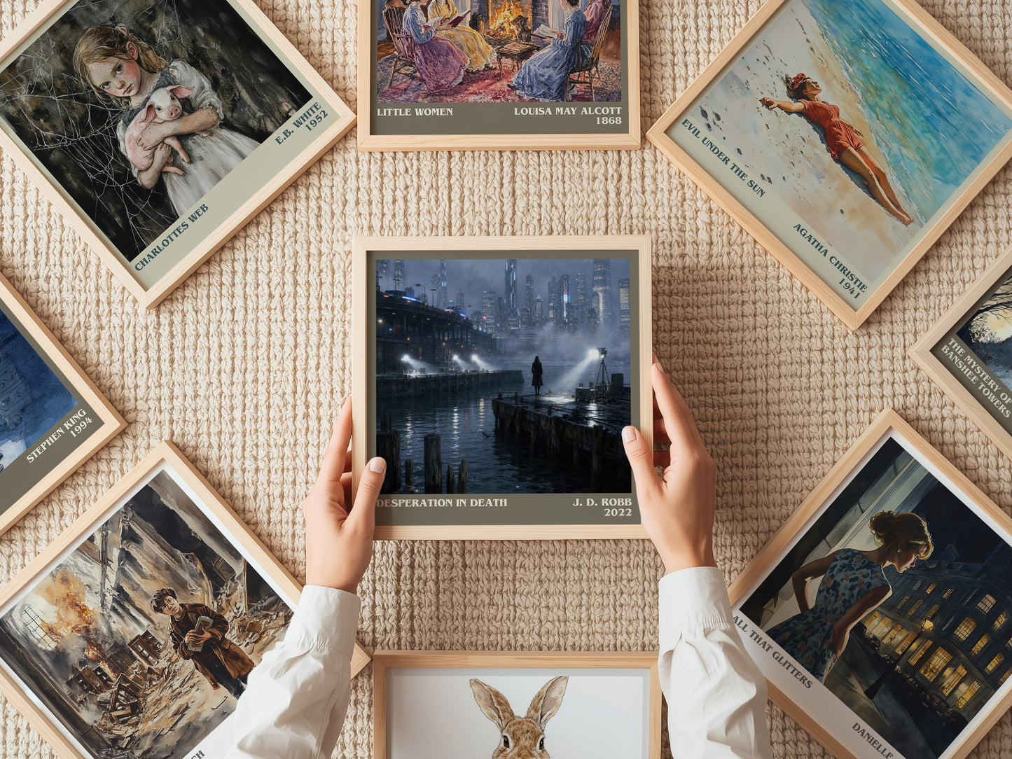 Desperation In Death literary book poster framed on wall – thriller wall art