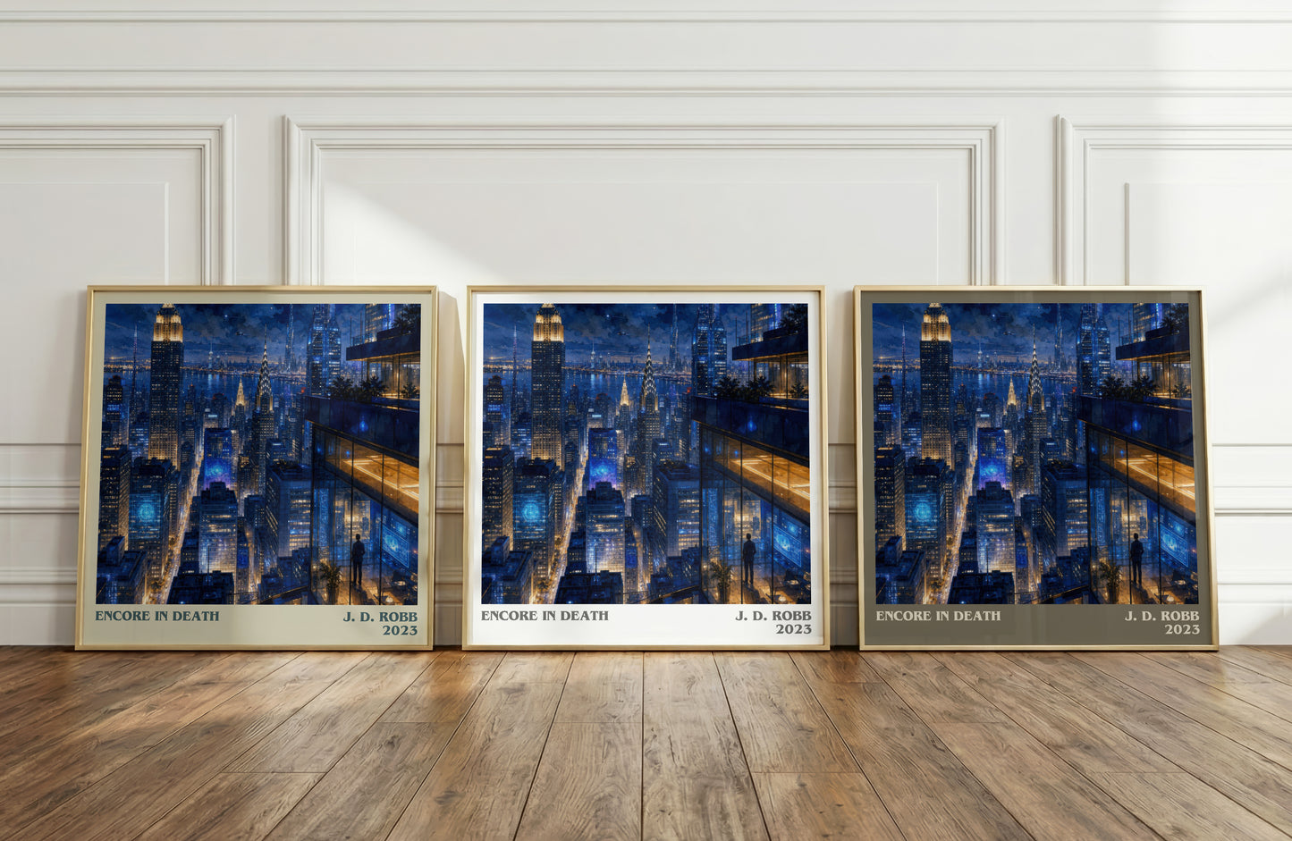 Encore In Death literary art print colour and style options – J. D. Robb book art