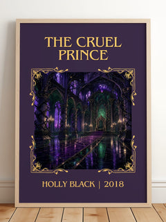 The Cruel Prince Classic Book Art Print by Holly Black – framed print leaning on a wooden floor