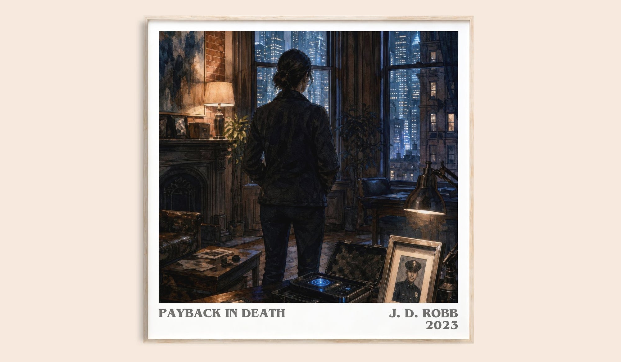 Payback In Death literary book poster by J. D. Robb – framed literary art print