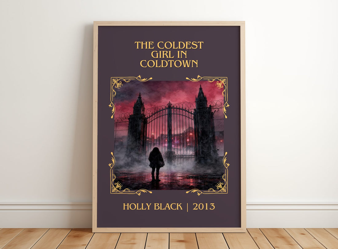 The Coldest Girl in Coldtown Classic Book Art Print by Holly Black – framed print leaning on a wooden floor