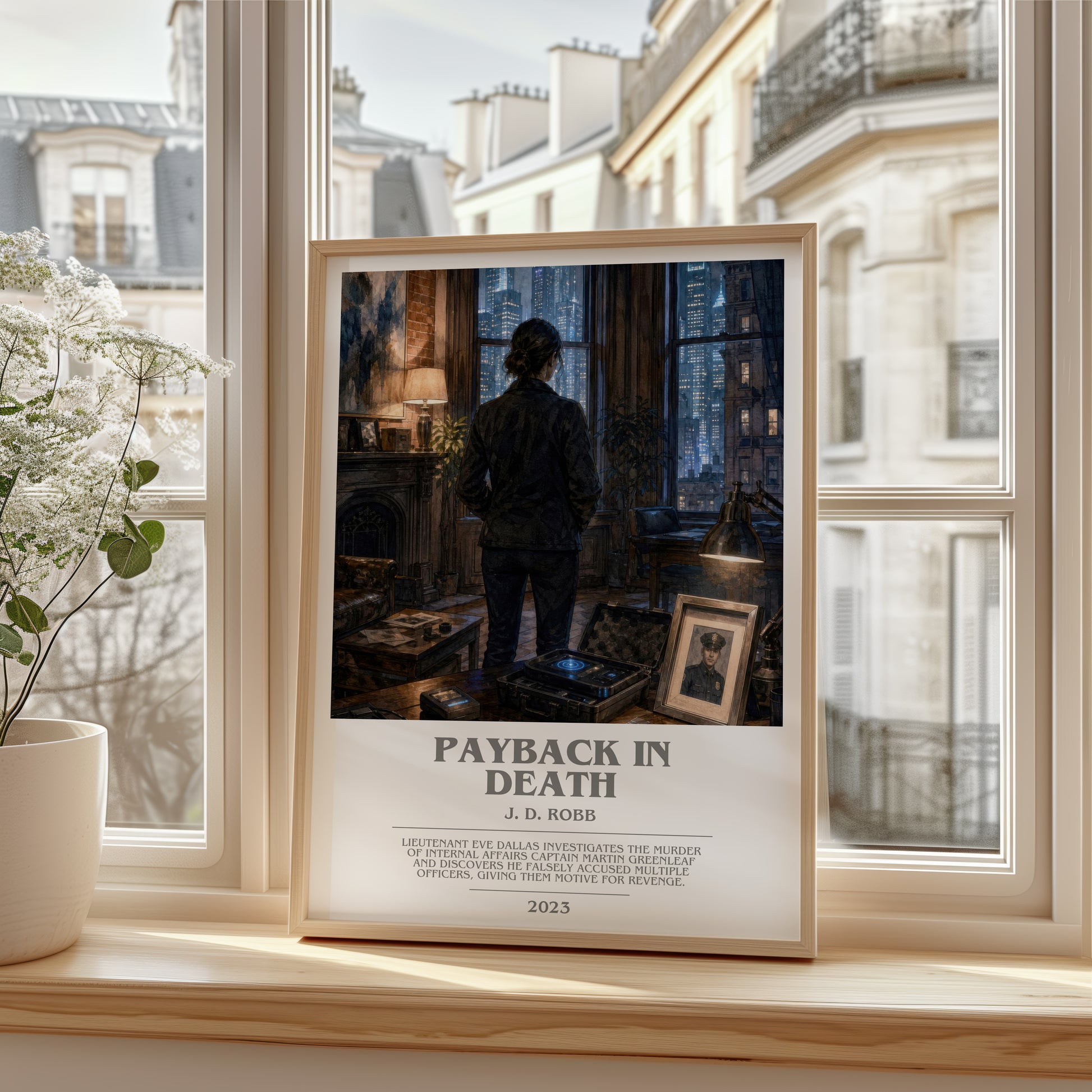 Payback In Death bookish poster colour and style options – J. D. Robb book art