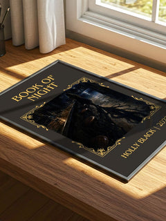 Book of Night Classic Book Art Print by Holly Black – print on a sunlit desk
