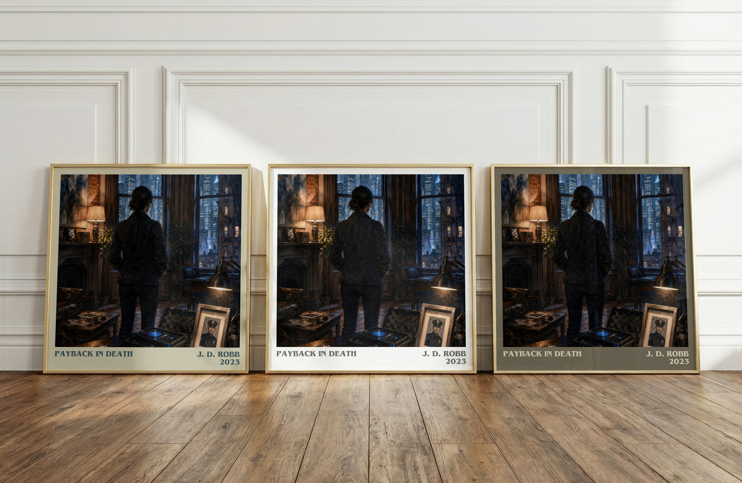 Payback In Death literary art print colour and style options – J. D. Robb book art