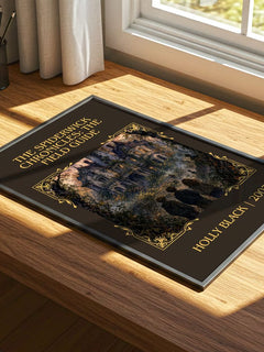 The Spiderwick Chronicles: The Field Guide Classic Book Art Print by Holly Black – print on a sunlit desk