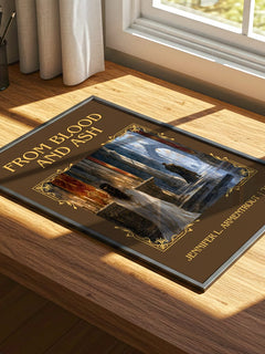 From Blood and Ash Classic Book Art Print by Jennifer L. Armentrout – print on a sunlit desk