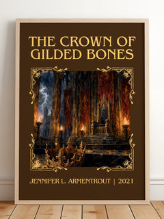 Crown of Gilded Bones Classic Book Art Print by Jennifer L. Armentrout – framed print leaning on a wooden floor