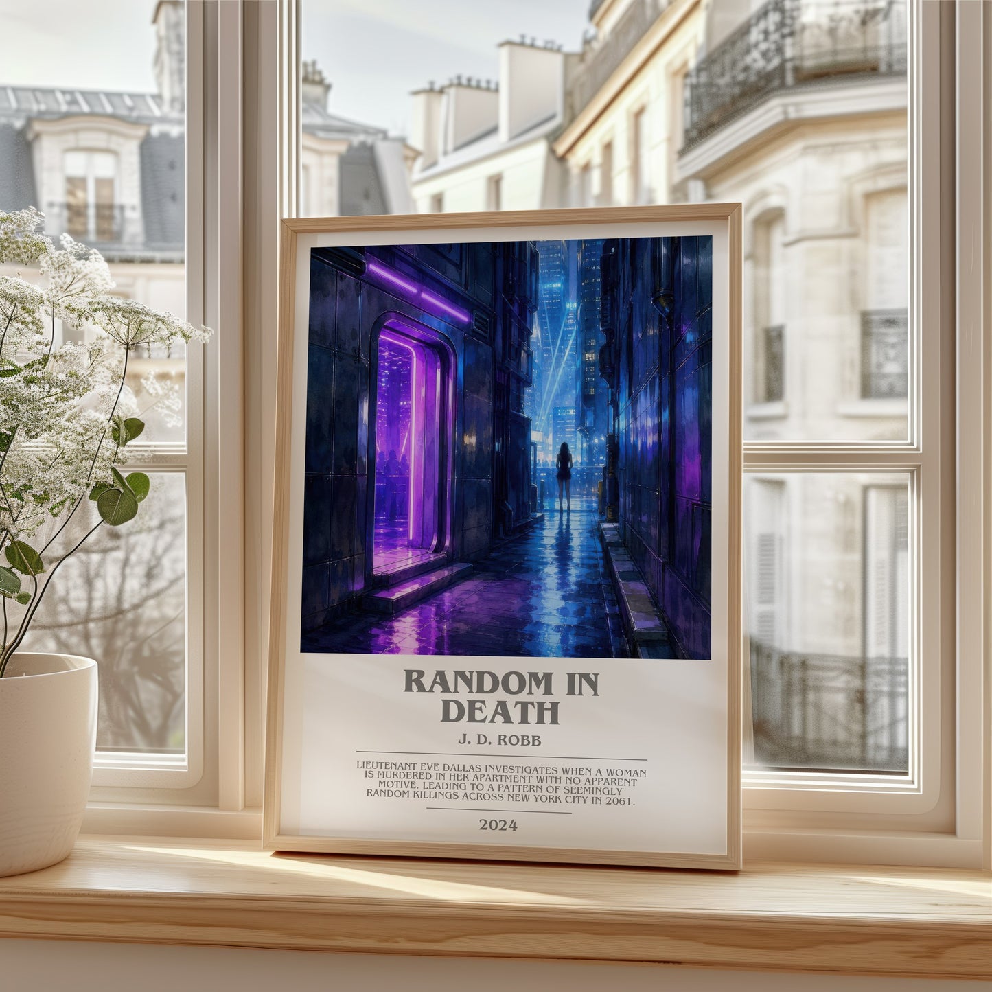Random In Death bookish poster colour and style options – J. D. Robb book art