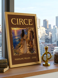 Circe Classic Book Art Print by Madeline Miller – framed print on a city-view windowsill