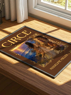 Circe Classic Book Art Print by Madeline Miller – print on a sunlit desk
