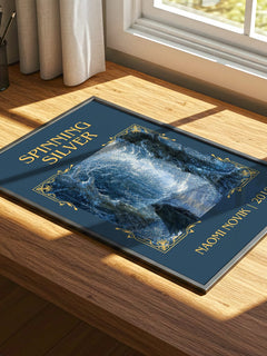 Spinning Silver Classic Book Art Print by Naomi Novik – print on a sunlit desk