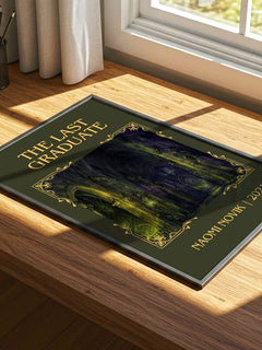 The Last Graduate Classic Book Art Print by Naomi Novik – print on a sunlit desk