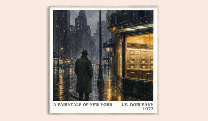 A Fairytale Of New York literary book poster by J.P. Donleavy – framed literary art print