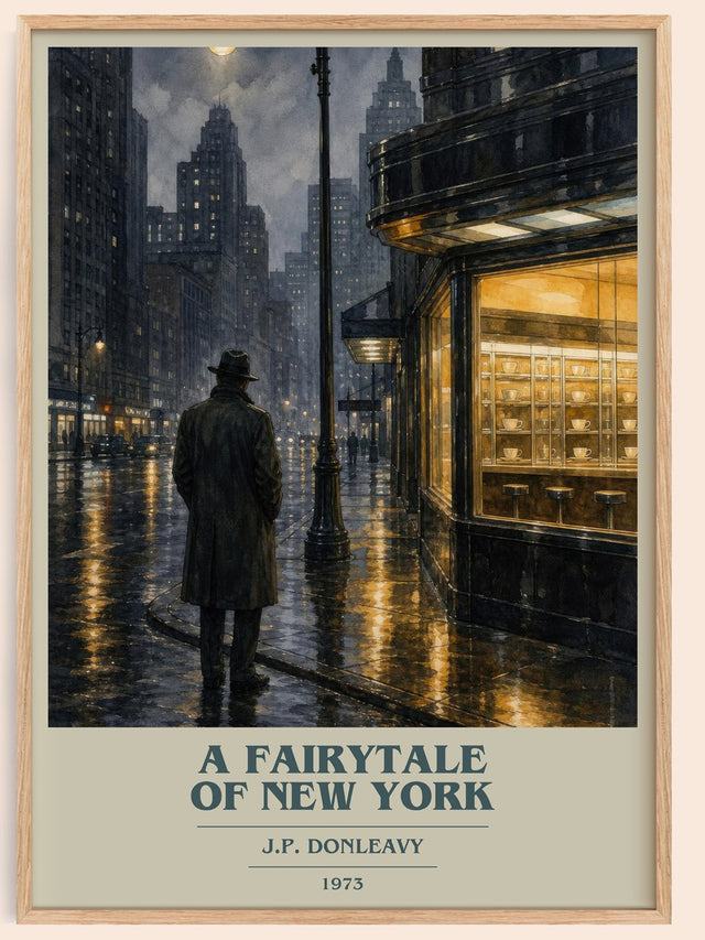 A Fairytale Of New York Book Cover Poster by J.P. Donleavy