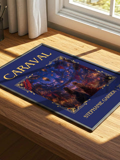 Caraval Classic Book Art Print by Stephanie Garber – print on a sunlit desk