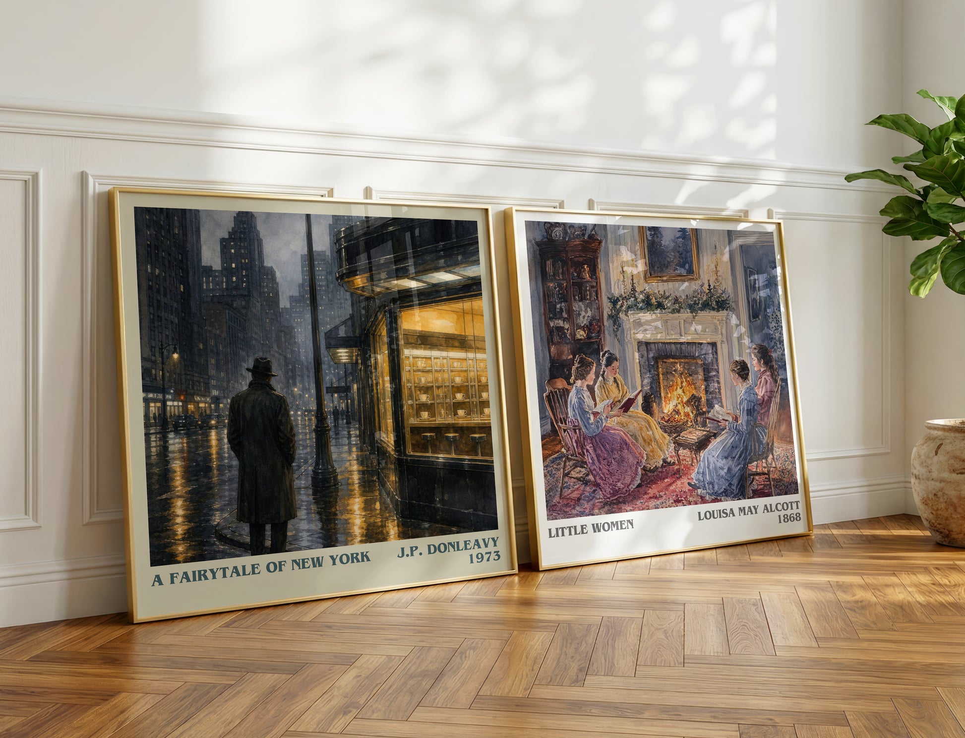 A Fairytale Of New York literary print on bookshelf – J.P. Donleavy fan gift