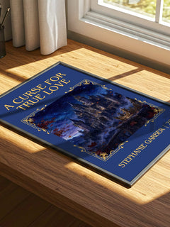 A Curse for True Love Classic Book Art Print by Stephanie Garber – print on a sunlit desk
