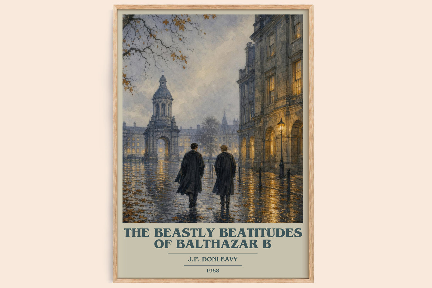 The Beastly Beatitudes Of Balthazar B book cover book poster by J.P. Donleavy – framed literary art print