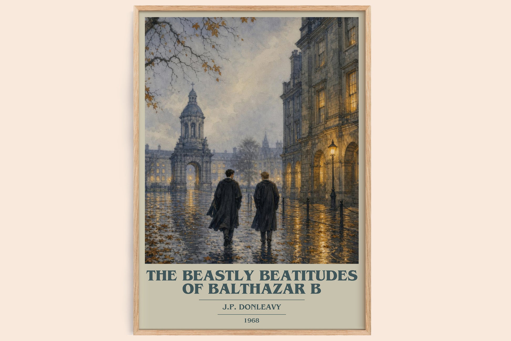 The Beastly Beatitudes Of Balthazar B book cover book poster by J.P. Donleavy – framed literary art print