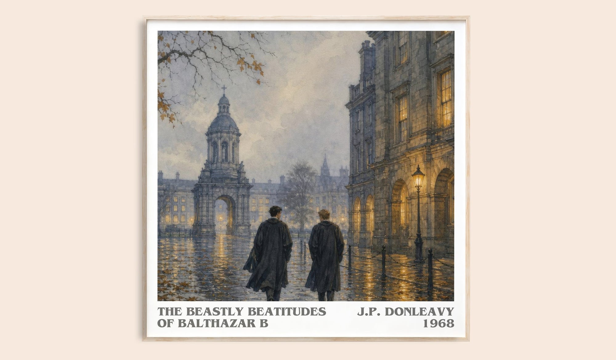 The Beastly Beatitudes Of Balthazar B literary book poster by J.P. Donleavy – framed literary art print