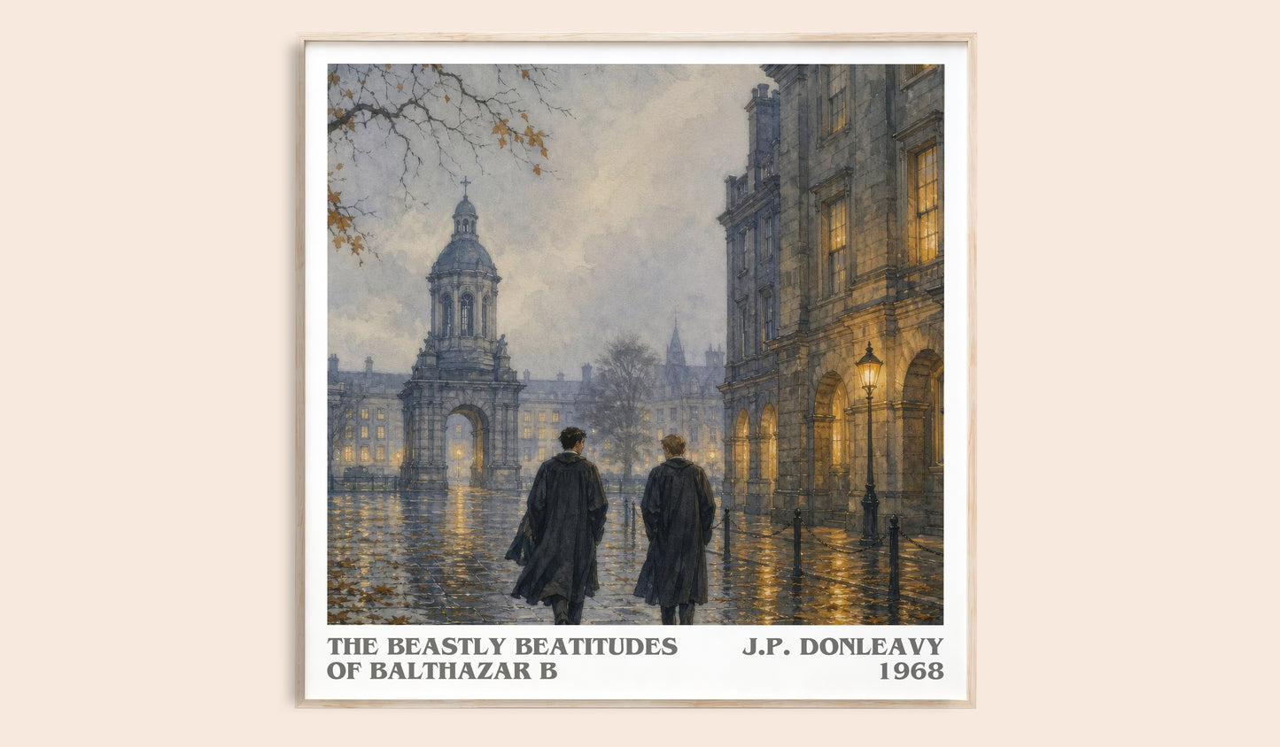 The Beastly Beatitudes Of Balthazar B literary book poster by J.P. Donleavy – framed literary art print