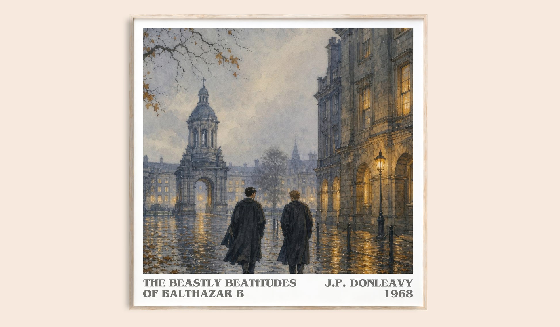 The Beastly Beatitudes Of Balthazar B literary book poster by J.P. Donleavy – framed literary art print