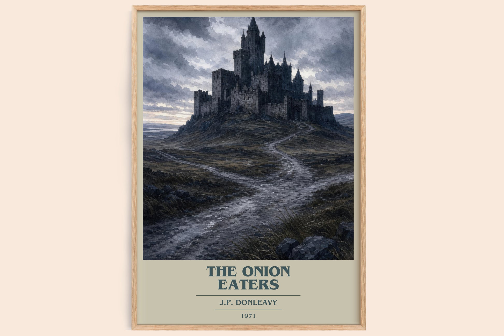 The Onion Eaters book cover book poster by J.P. Donleavy – framed literary art print