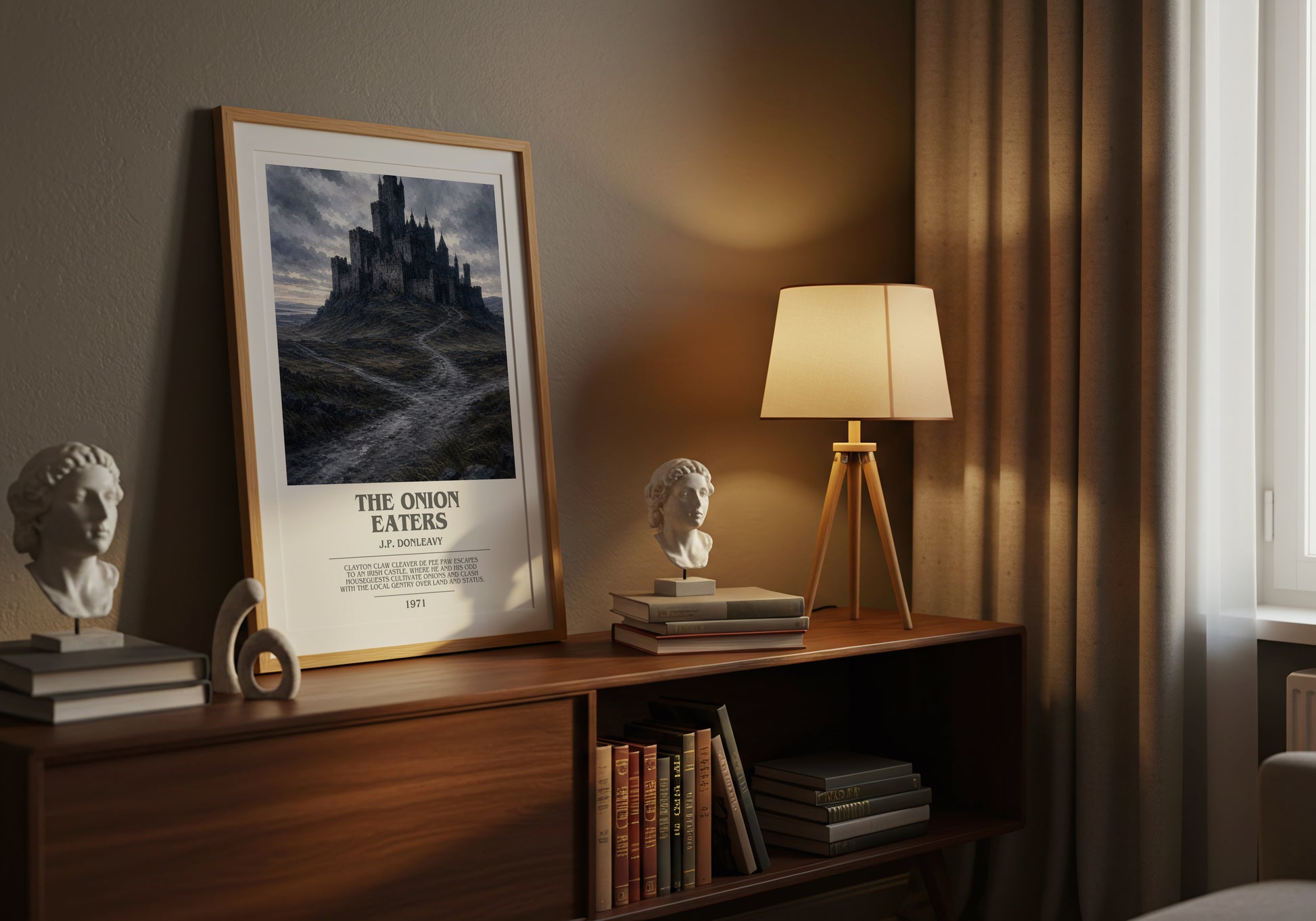 The Onion Eaters bookish book poster framed on wall – satire wall art