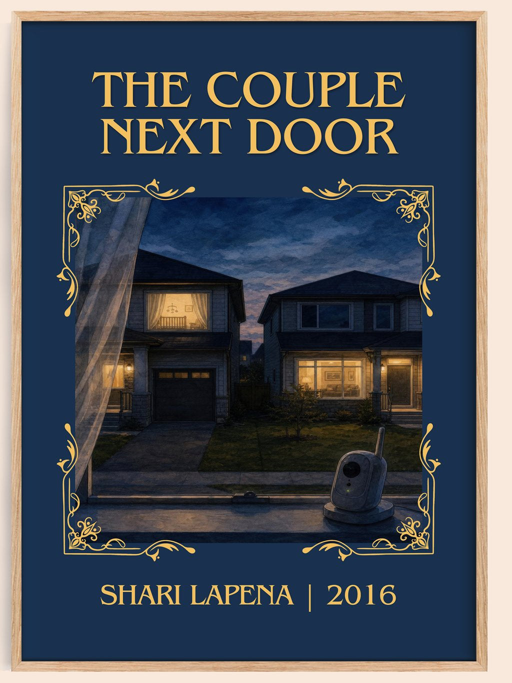 The Couple Next Door Classic Book Art Print by Shari Lapena – book poster