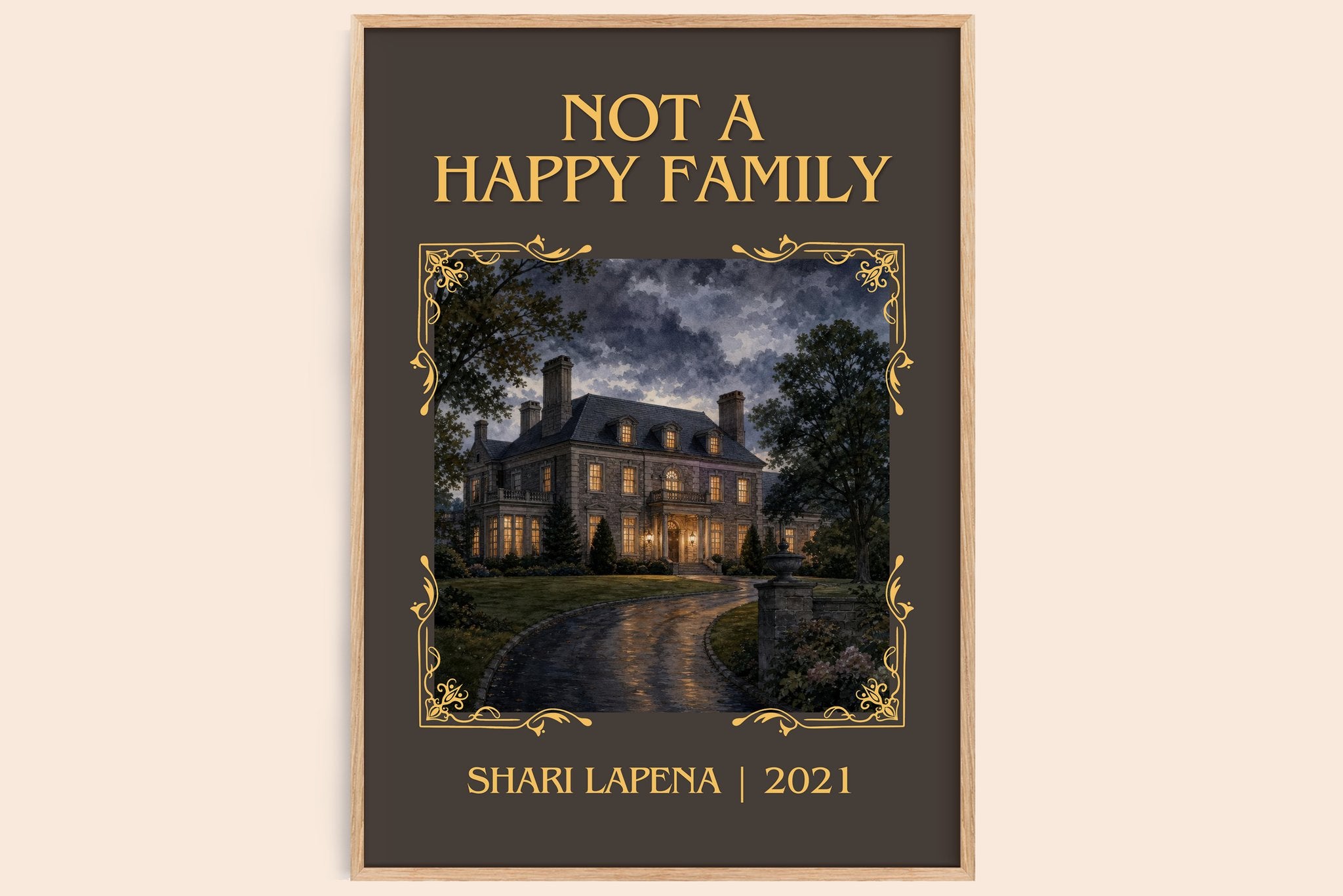 Not a Happy Family Classic Book Art Print by Shari Lapena