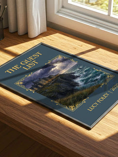 The Guest List Classic Book Art Print by Lucy Foley – print on a sunlit desk