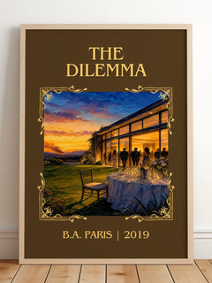 The Dilemma Classic Book Art Print by B.A. Paris – framed print leaning on a wooden floor