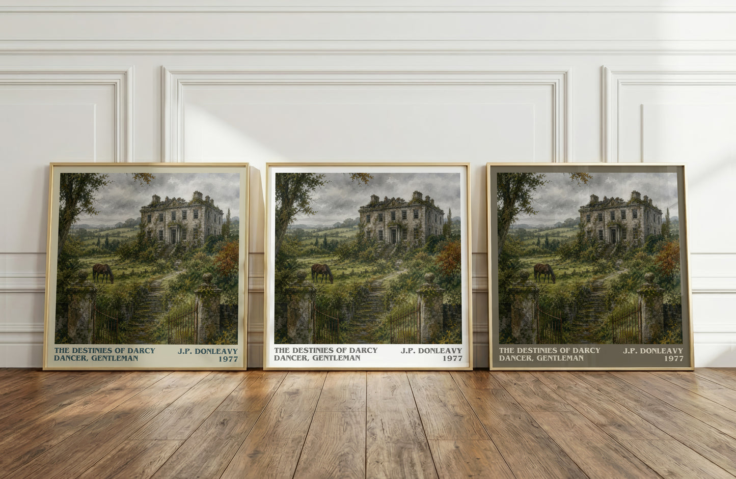 The Destinies Of Darcy Dancer, Gentleman literary art print colour and style options – J.P. Donleavy book art