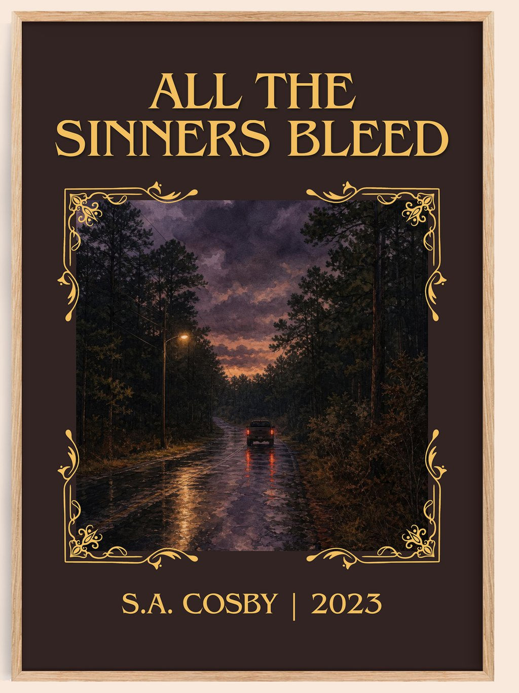 All the Sinners Bleed Classic Book Art Print by S.A. Cosby – book poster