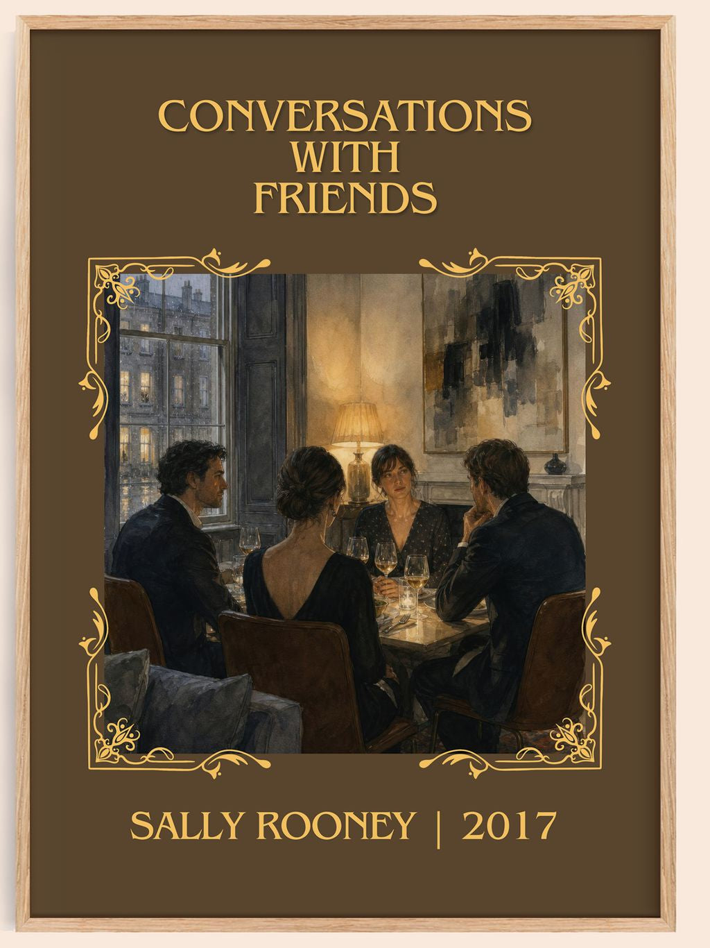 Conversations with Friends Classic Book Art Print by Sally Rooney – book poster