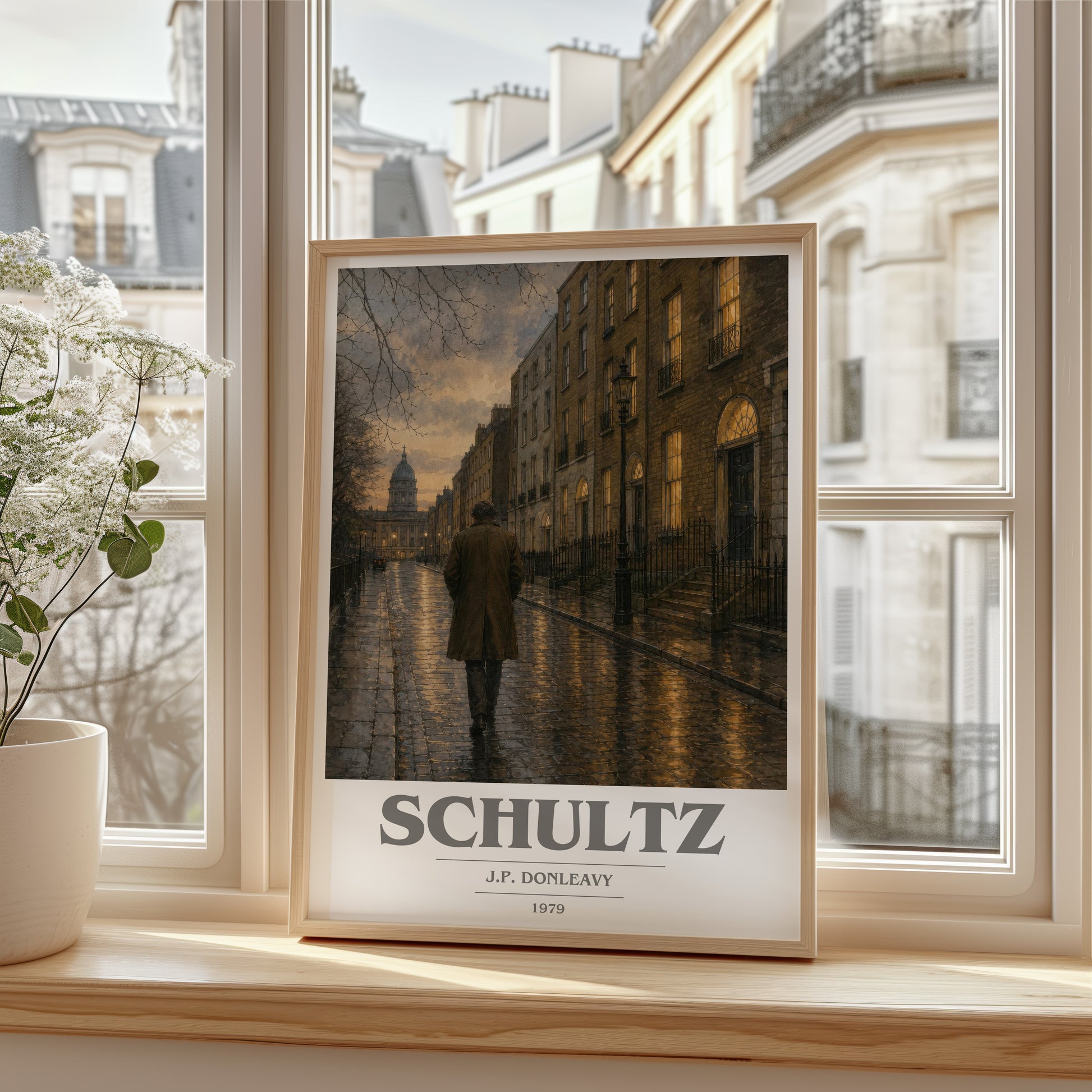 Schultz book cover poster colour and style options – J.P. Donleavy book art