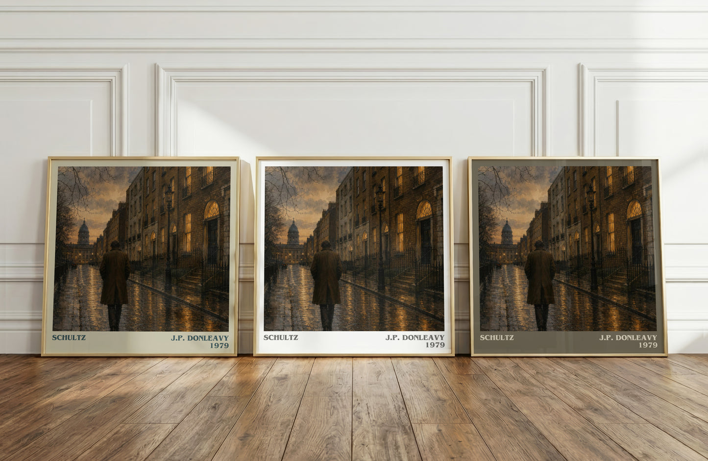Schultz literary art print colour and style options – J.P. Donleavy book art