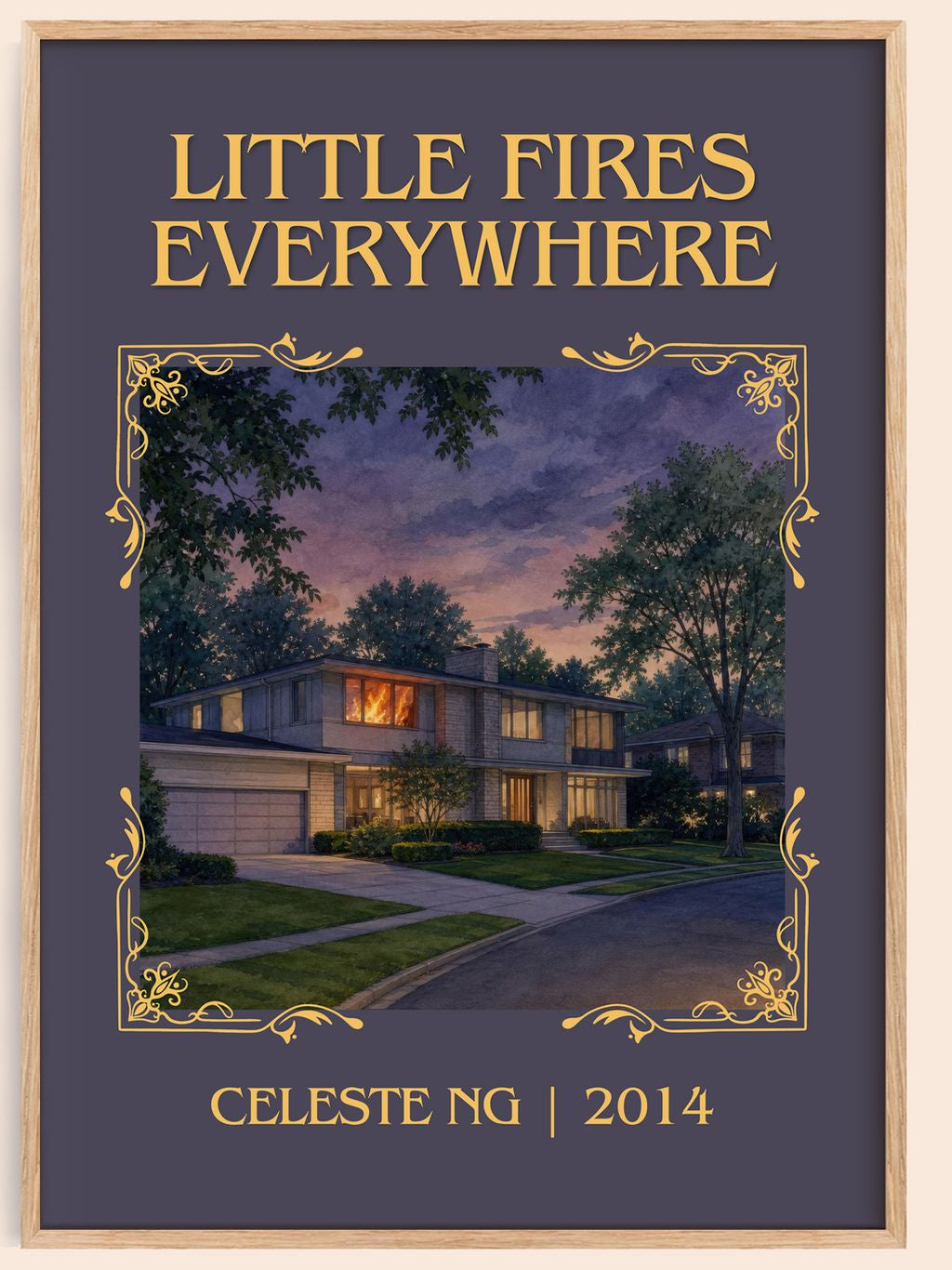 Little Fires Everywhere Classic Book Art Print by Celeste Ng – book poster