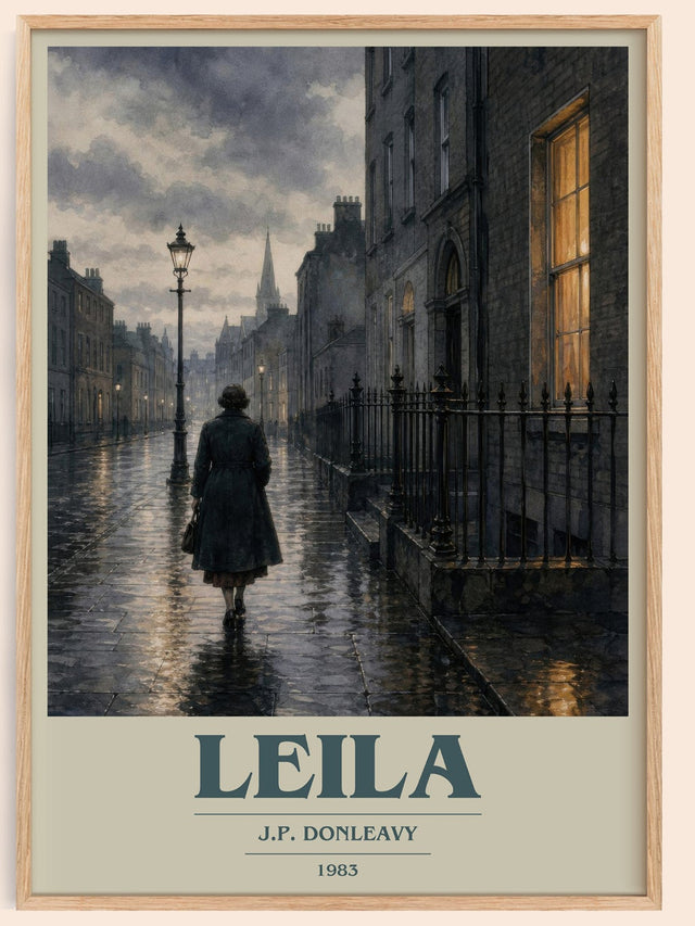 Leila Book Cover Poster by J.P. Donleavy