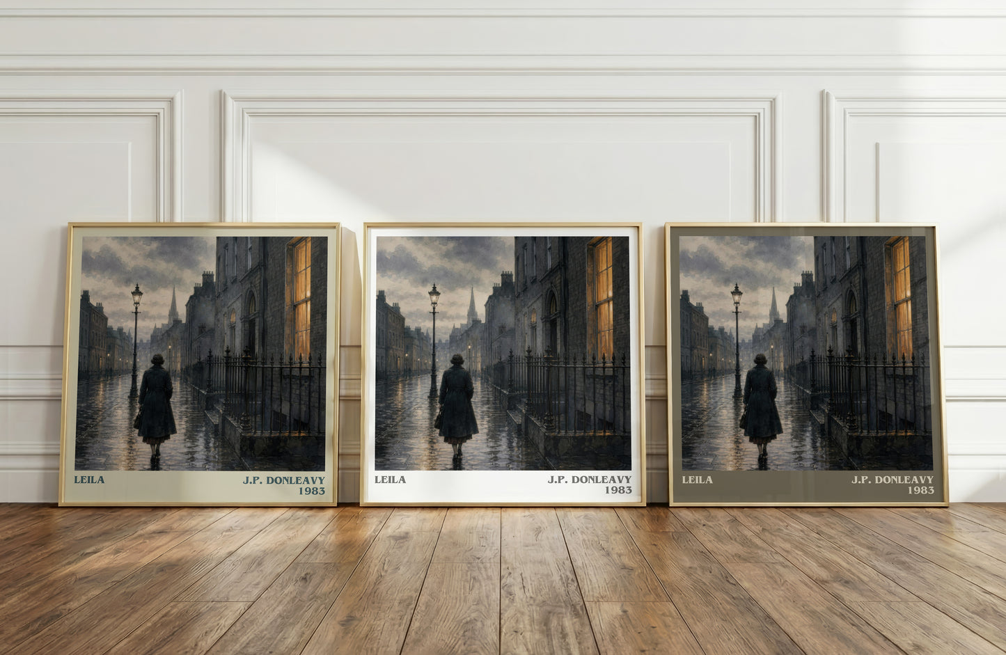 Leila literary art print colour and style options – J.P. Donleavy book art