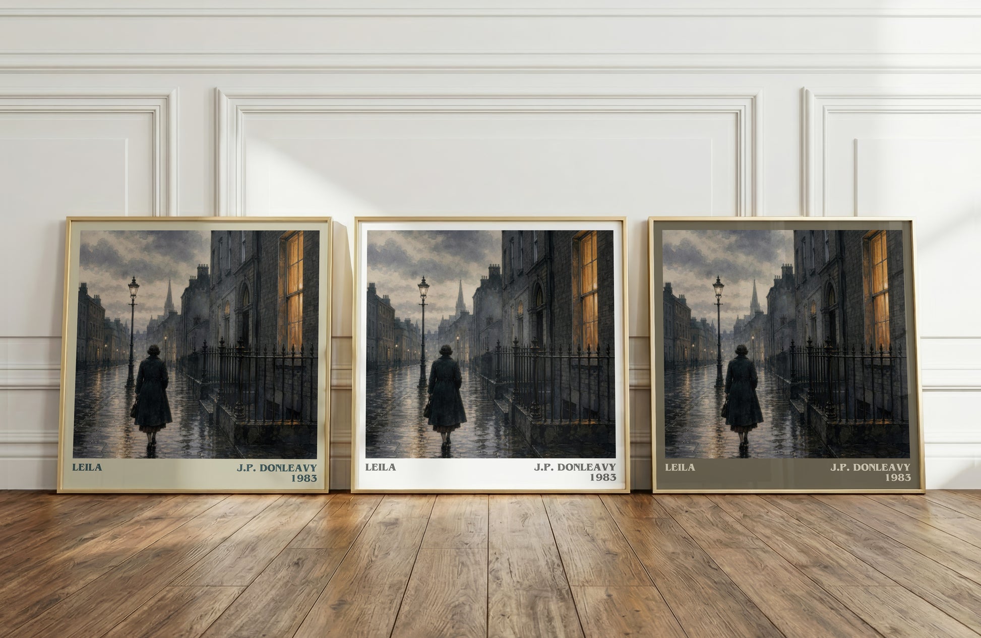 Leila literary art print colour and style options – J.P. Donleavy book art