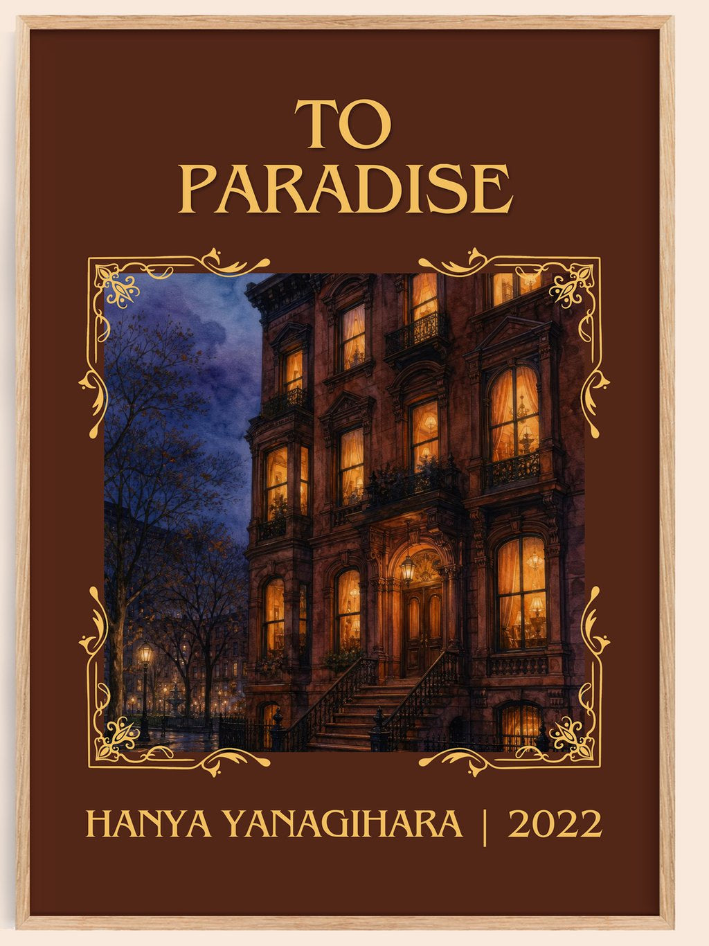 To Paradise Classic Book Art Print by Hanya Yanagihara – book poster